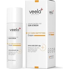 Renas Store Veela Matlaştırıcı Güneş Kremi Spf 50+ – Yağlı ve Karma Ciltler Için, Mavi Işık Koruması, Sebum Kontrollü, Uva/uvb Koruma, 50ML