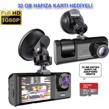 Renas Store Ekranlı Çift Yönlü Araç Içi Kayıt Cihazı, Full Hd 1080P Çözünürlük ve Gece Görüş Özellikli