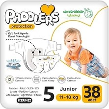 Renas Store Paddlers Protection Bebek Bezi 5 Numara Junior (11-18 Kg) 38 Adet – Jumbo Paket, Maksimum Koruma