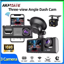 Renas Store 3 Kanal Araba Dvr Hd 1080P 3 Lensli Araç Içi Kameraüç Yönlü Kamera Dvr Kaydedici Video