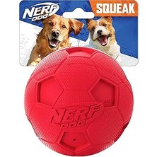 Renas Store Nerf Dog Interaktif Squeaker ile Futbol Topu Köpek Oyuncağı, Hafif, Dayanıklı ve Suya Dayanıklı, 10 Cm, Orta/büyük Irklar Için, Tek Birim, Kırmızı