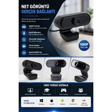 Renas Store Webcam Orjınal 1080P Hd Konferans Kamera Dahili Mikrofon Görüntülü Sohbet Yayın Kamerası Hd Video AE-112
