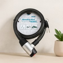 Renas Store Anahtarlı Çelik Tel Bisiklet ve Motosiklet Kilidi 24MM x 100CM