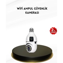 Renas Store 1080P Wifi Ampul Kamera Uzaktan Erişimli Hareket Sensörlü Gece Görüşlü