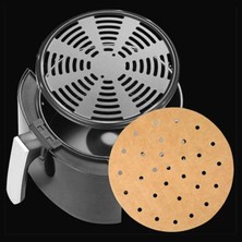 Renas Store 100 Adet Air Fryer Pişirme Kağıdı Tek Kullanımlık Hava Fritözü Yuvarlak Delikli Model