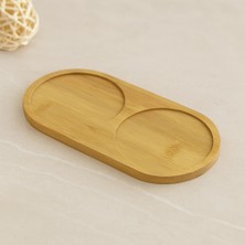 Renas Store Bambu 2 Bölmeli Oval Yağdanlık Altlığı 12X24X0.8 cm