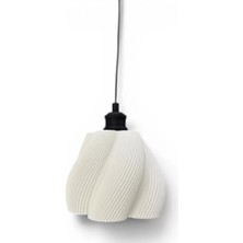 Vendly Luminaura Tekli Beyaz Sarkıt Avize – Salon Oturma Odası Aydınlatması 60CM Beyaz