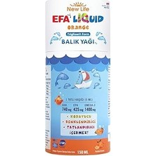 Renas Store New Life Efa Liquid Orange Balık Yağı 150 ml - 1400MG 3-740MG Dha - 425MG Epa