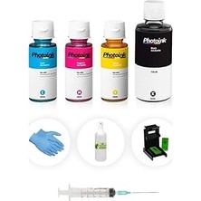 Renas Store Photo Ink Hp Officejet 6500A Plus Plus Siyah ve Renkli Kartuş Dolum Seti