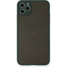 Renas Store Apple iPhone 11 Pro Max Kılıf Montreal Silikon Kapak - Yeşil
