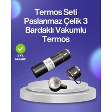 Renas Store Isıyı Uzun Süre Koruyan 500 ml Termos Seti | Çelik Gövde, 2 Bardaklı, Hediye Kutulu