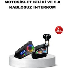 Renas Store Bluetooth 5.4 Intercom ve Alarmlı Disk Kilidi Seti Güçlü Ses ve Güvenlik