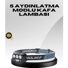 Renas Store USB Şarjlı LED Kafa Lambası 300 Lümen Güç Göstergeli