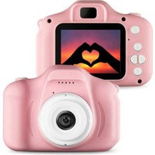 Renas Store Dijital Fotoğraf Makinesi 1080P Hd 10-15 Mp Pembe Sd Kartlı Çocuklar Için Optik Zoomlu