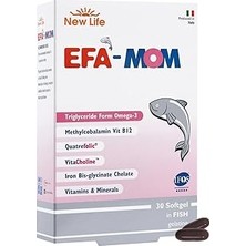 Renas Store New Life Efa Mom 30 Kapsül - 3 - Dha - Kolin - Magnezyum - Demir - Vitamin ve Mineraller