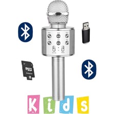 Renas Store Çocuklar Için Ses Değiştirme Efektli Dahili Hoparlörlü Karaoke Mikrofon USB Tf Kart Destekli