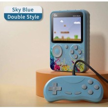 Renas Store Taşınabilir Mini El Oyun Konsolu 500 Oyunlu Bluetooth Bağlantılı Mavi Renkli Gamepad