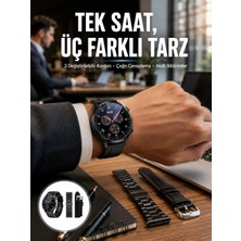 Renas Store Akıllı Saat Yeni Nesil Üç Kordonlu Nabız Ölçer Çağrı Cevaplama Yeni Nesil
