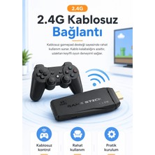 Renas Store HDMI Girişli Kablosuz Retro Oyun Konsolu 2.4g Bağlantılı Çift Kollu Eğlence Seti