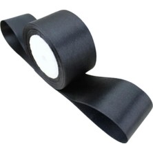 Vendly 2 Metre Siyah Saten Kurdele (6 Cm)