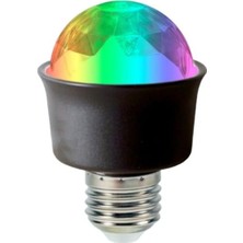 Renas Store Ledx AL-KX6882 Mini 360 Derece LED 3.3 Watt E27 Duy Rgb Disko Lamba