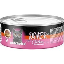 Renas Store Prochoice Döner Chicken, Sos Içinde Tavuk Etli Tam &amp; Dengeli Yavru Kedi Maması 70 gr x 12 Adet