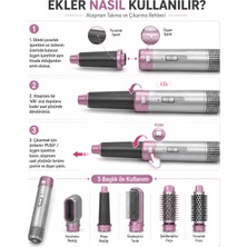 Renas Store Hacimli Fön, Dalgalı Saç ve Bukle Için 5 Başlıklı Çok Amaçlı Saç Şekillendirici