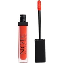 Renas Store Note Cosmetics Mattemoist Lipgloss 405 First Kiss Yarı Mat Saten Bitişli Likit Ruj, Turuncu
