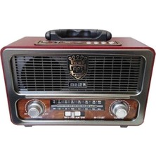 Renas Store Ahşap Retro Fm Radyo USB Sd Bluetooth Hoparlör Beyaz Renk 2 Yıl Garantili - Elektronik