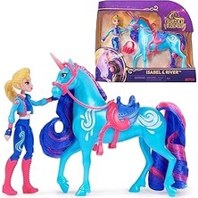 Renas Store Unicorn Academy, Isabel &amp; River Seti, 2 Sürüş Aksesuarı ve Saç Şekillendirme Aleti, Bebekler ve Tek Boynuzlu At Oyuncakları 4 Yaş ve Üzeri Kızlar Için