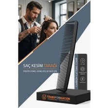 Renas Store Profesyonel Saç Kesim Tarağı Geniş Diş ve Ince Diş Tarak Saç Şekillendirme Düzeltme Tarağı 721397