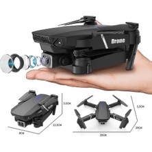 Renas Store Çift Kameralı Katlanabilir Wi-Fi Drone, 720P Hd Görüntü ve LED Işıklı Uzaktan Kumandalı Model