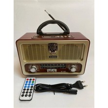 Renas Store Bluetooth Özellikli Turuncu Nostaljik Radyo Kumandalı USB Müzik Çalar 2 Yıl Garantili