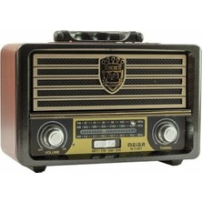 Renas Store Bluetooth Özellikli Kahverengi Nostaljik Radyo USB Sd Mp3 Çalarlı 2 Yıl Garantili