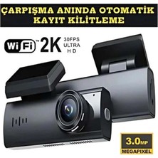 Renas Store Araç Içi Kamera 1080P Çözünürlük 1.2 Inç Ekran Wifi Destekli Gece Görüşlü Lityum-Iyon