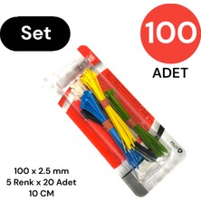 Tek-İş Tek-Iş 5 Renk Kablo Bağı 100X2.5 mm 100 Adet (8'li Paket)