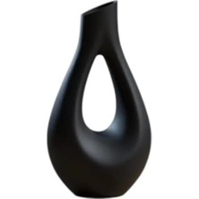 Vendly Dekorati̇f Vazo Tasarım – Salon Dekoru 20 cm Siyah