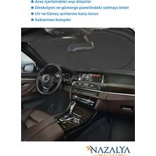 Renas Store Katlanır Araba Ön Cam Güneşliği Metalize Isı Yalıtımlı Yazlık 150X70CM Otomobil Aksesuarı