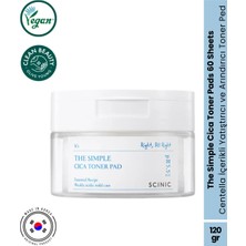 Scinic The Simple Cica Toner Pad Cica Özlü Yatıştırıcı ve Arındırıcı Tonik Ped 60 Adet 120G