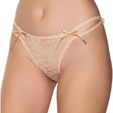 Gümüş 6046 12'li Kadın Likralı Ipli Tül Dantel Bikini