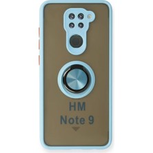 Renas Store Newface Xiaomi Redmi Note 9 Kılıf Montreal Yüzüklü Silikon Kapak - Buz Mavi