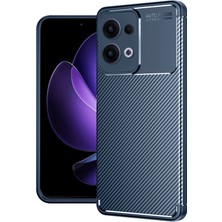 Renas Store Mey Ithalat®   Reno 13 Pro Kılıf Auto Focus Karbon Kapak - Lacivert