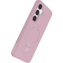 Renas Store Mey Ithalat®  Samsung Galaxy S25 Regal Magsafe Standlı Kapak - Açık Pembe