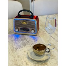 Renas Store Mini Ledli Nostaljik Radyo Gri Renk Bluetooth Yok 2 Yıl Garantili - Elektronik - Müzik Sistemleri