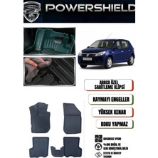 POWERSHIELD  Dacia Sandero 2007_2012 Uyumlu Araca Özel Premium 5D Havuzlu Oto Paspas Takımı