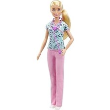 Renas Store Barbie Hemşire Bebek, Sarı Saçlı Barbie Hemşire Bebek (30,40 Cm), 3 Yaş ve Üzeri Kızlar Için Harika Bir Hediyedir, GTW39