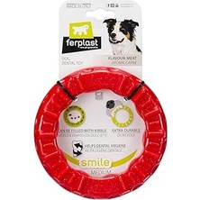 Renas Store Ferplast Smile Aromalı Halka Köpek Oyuncağı , Kırmızı, M