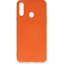 Renas Store Samsung Galaxy A20S Kılıf Nano Içi Kadife Silikon - Turuncu