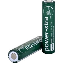 Power-Xtra 1.2V 3800 Mah - 4/3A - Ni-Mh Şarjlı Pil -Flat Başsız