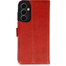 Renas Store Mey Ithalat®  Samsung Galaxy A25 5g Kılıf Trend S Plus Kapaklı Kılıf - Kırmızı